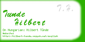 tunde hilbert business card