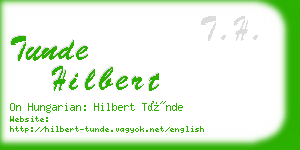 tunde hilbert business card